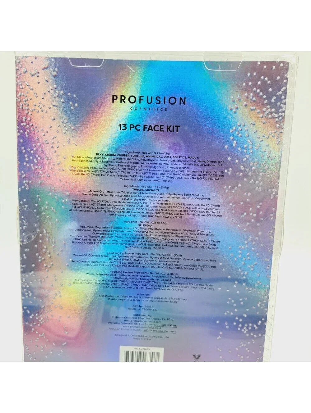 Profusion Rose Gold Glitter Chrome 13 Eyeshadow Palette Holiday Make Up Face Kit